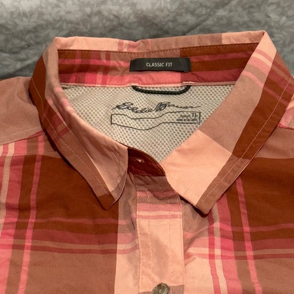 pinkish long sleeve polo shirt woman size TL classic fit button down - Picture 3 of 10